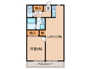 コ－トまきもりの物件間取画像